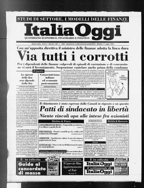 Italia oggi : quotidiano di economia finanza e politica